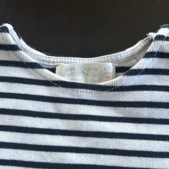 Zara White and Blue Casual Sundress with Dolman Sleeves - Picture 2 of 3